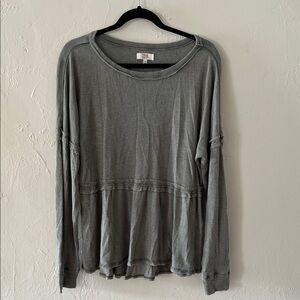 Sage Green Long Sleeve Shirt Slouchy Comfy
